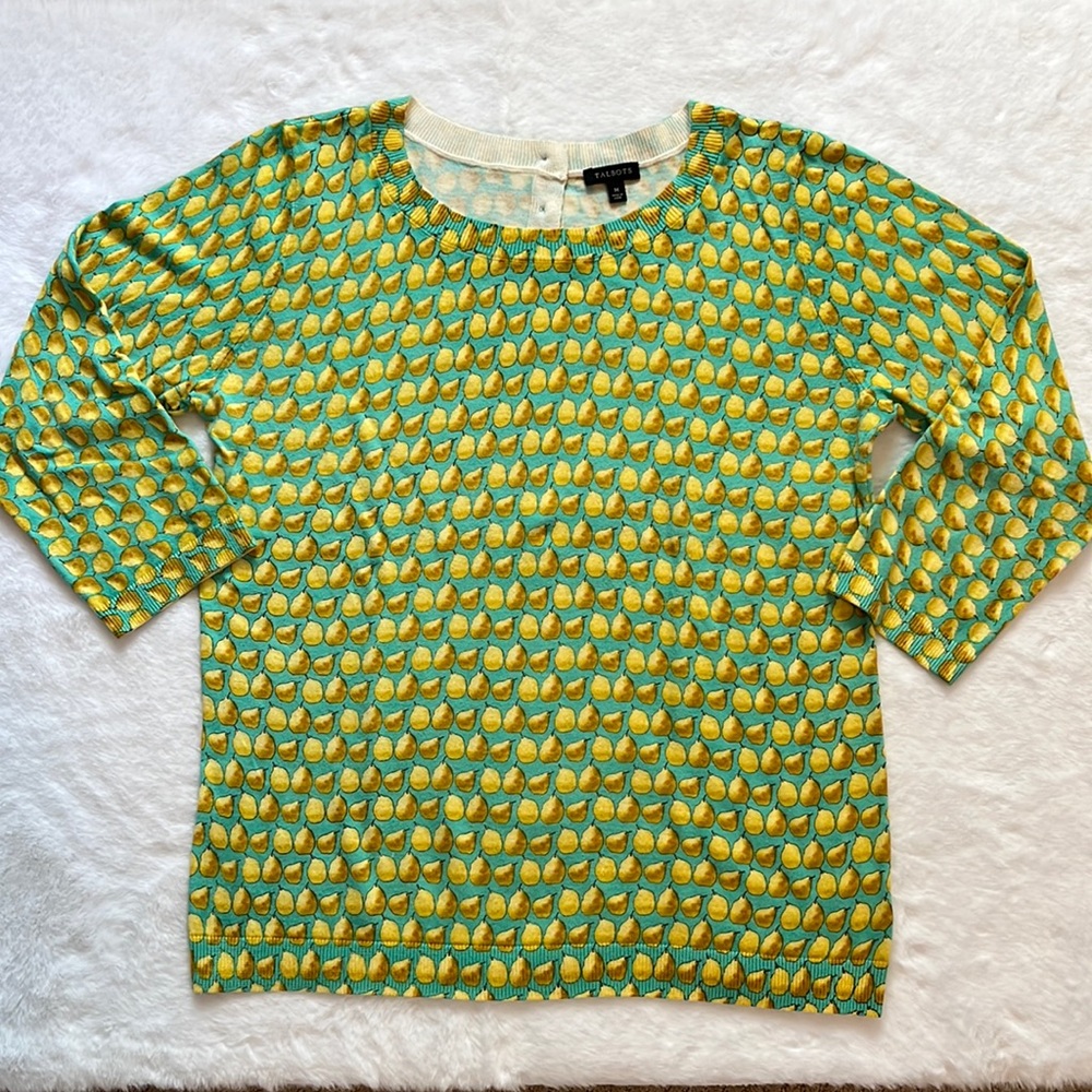 Talbots Pear Button Back Sweater - image 2